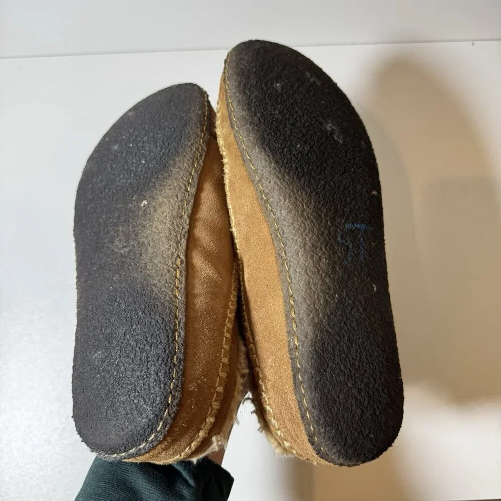 Sorel Mens Falcon Ridge II Suede Tan Slippers Indoor Outdoor Rubber Soles 8 Cozy